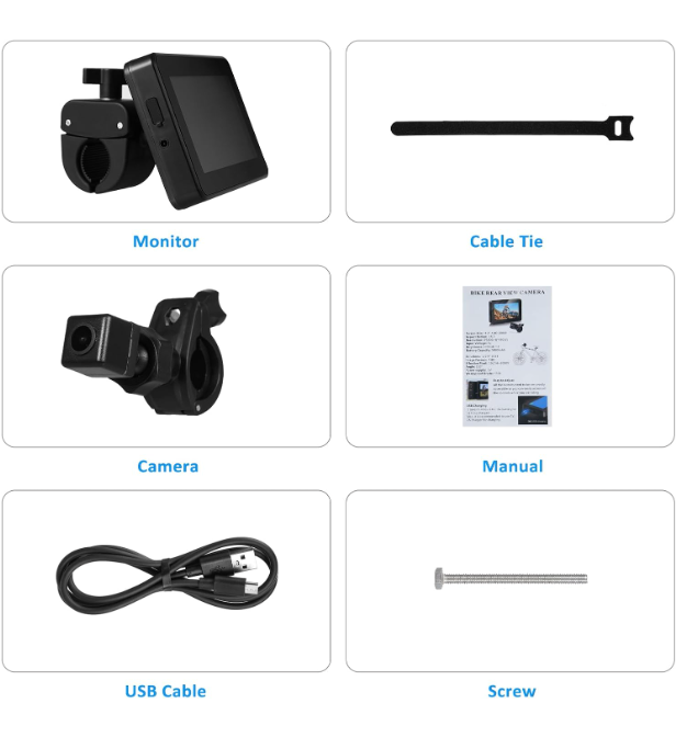 Rear E-Bike Cam + Handlebar Mount